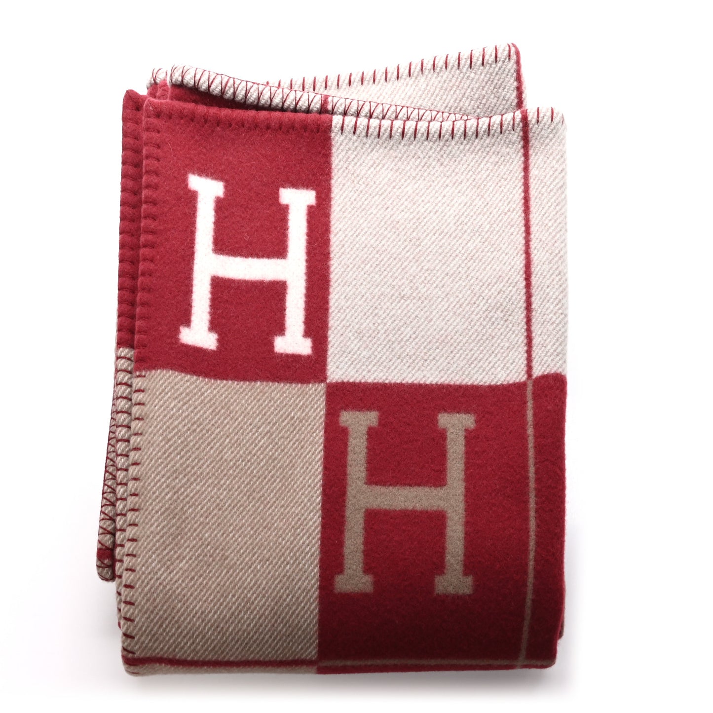 Wool Cashmere Avalon III Blanket Ecru Rouge H