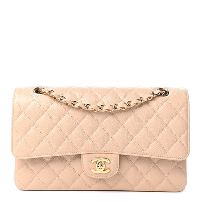 Chanel Caviar Quilted Medium Double Flap Beige 1 of 4