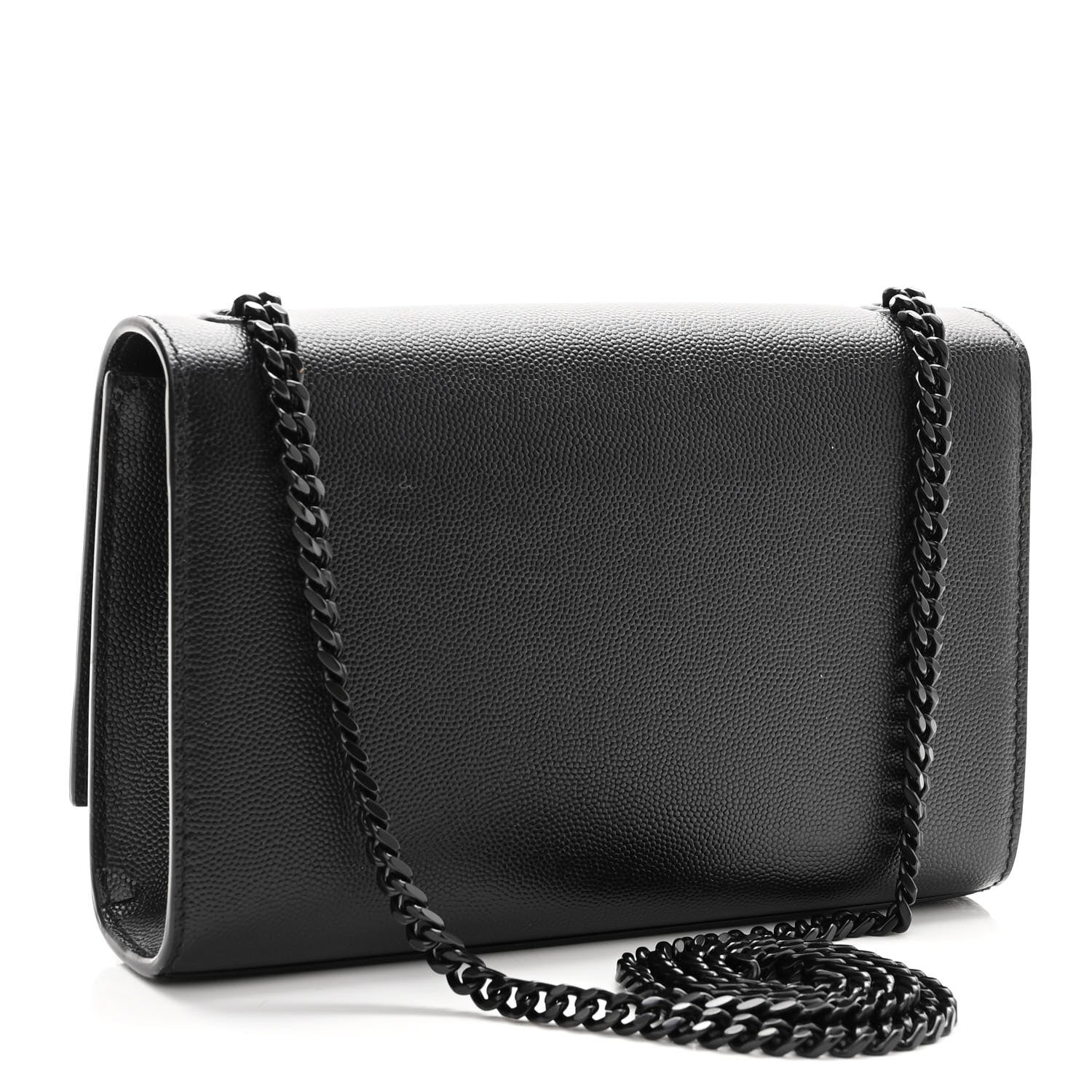 Saint Laurent Grain De Poudre Small Monogram Kate Satchel Black 3 of 9