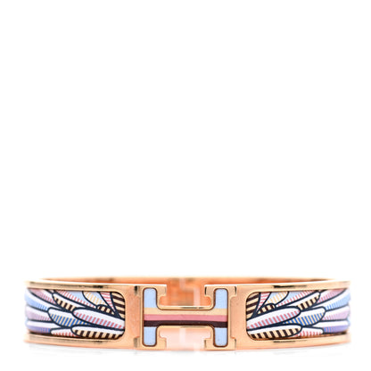 Hermes Enamel Narrow Pegase Pop Clic Clac H Bracelet GM Album De Soie Bis 1 of 5