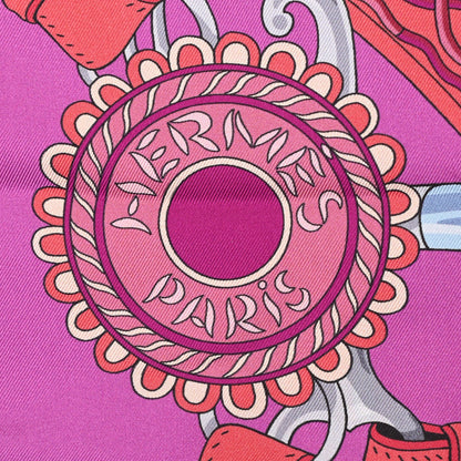 Hermes Silk Festival des Amazones Maxi Twilly Fuchsia Rose Indien Corail 4 of 4