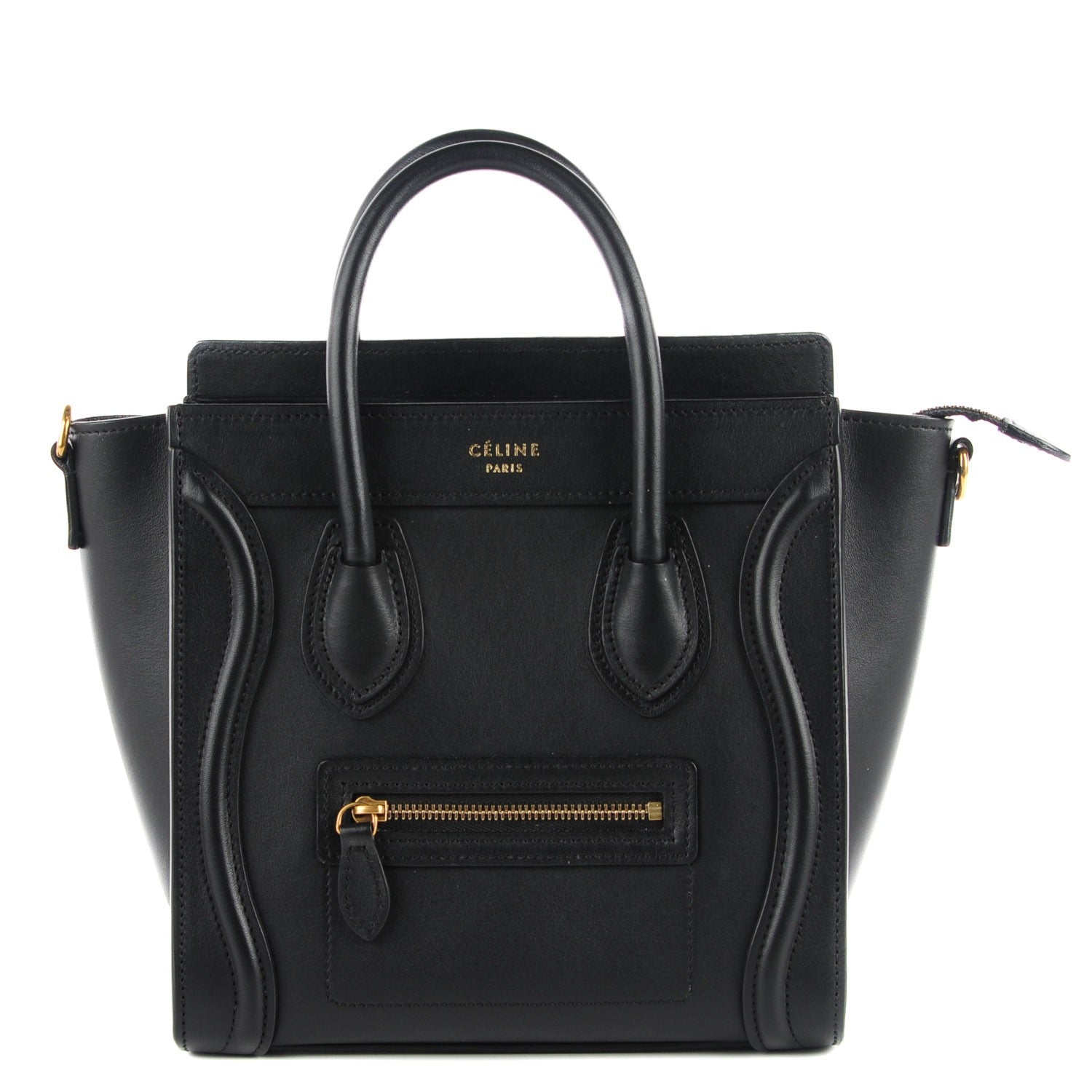 Celine Smooth Calfskin Nano Luggage Black 1 of 8