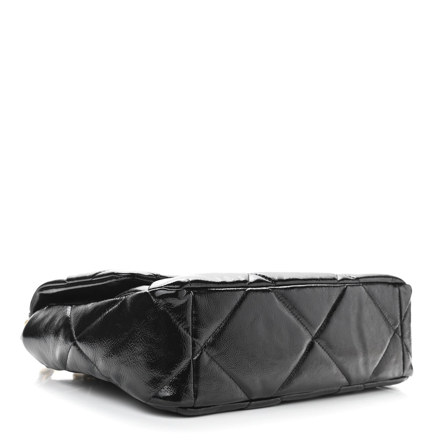 Chanel Shiny Crumpled Calfskin Quilted Large Chanel 19 Flap Black 7 of 19