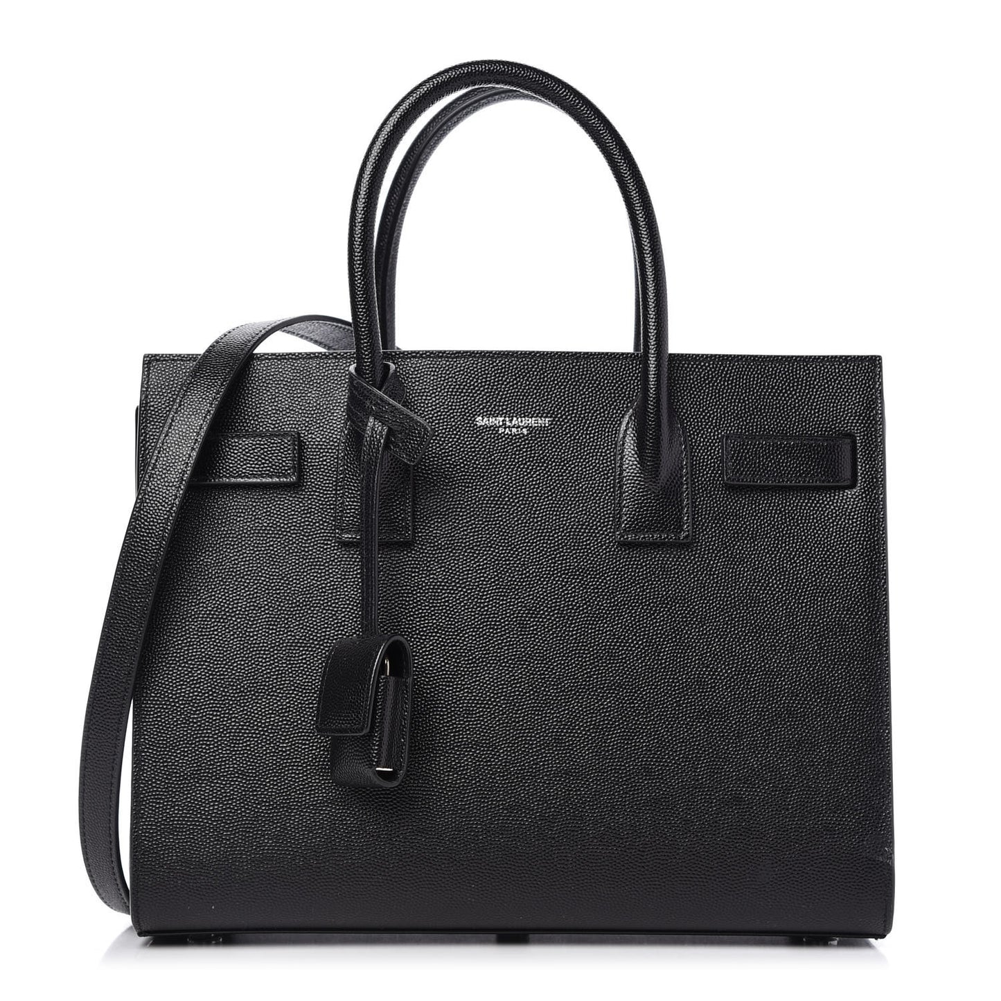 Grained Calfskin Baby Sac De Jour Black