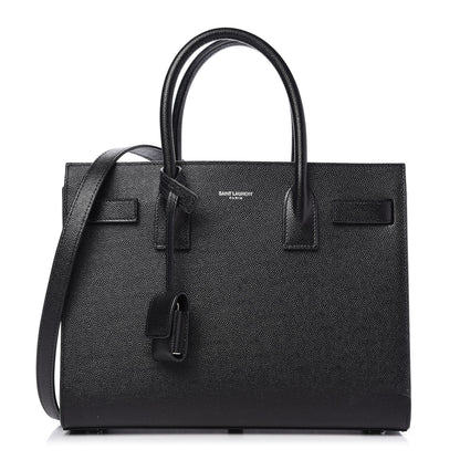 Saint Laurent Grained Calfskin Baby Sac De Jour Black 1 of 8