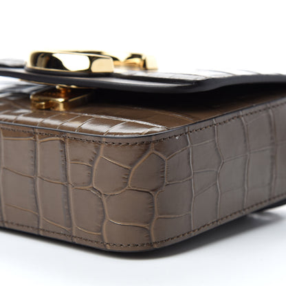 Chloe Calfskin Crocodile Embossed Mini C Double Carry 7 of 9