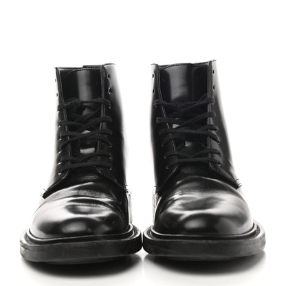 Saint Laurent Calfskin Womens Army Combat Boots 37 Black 2 of 9