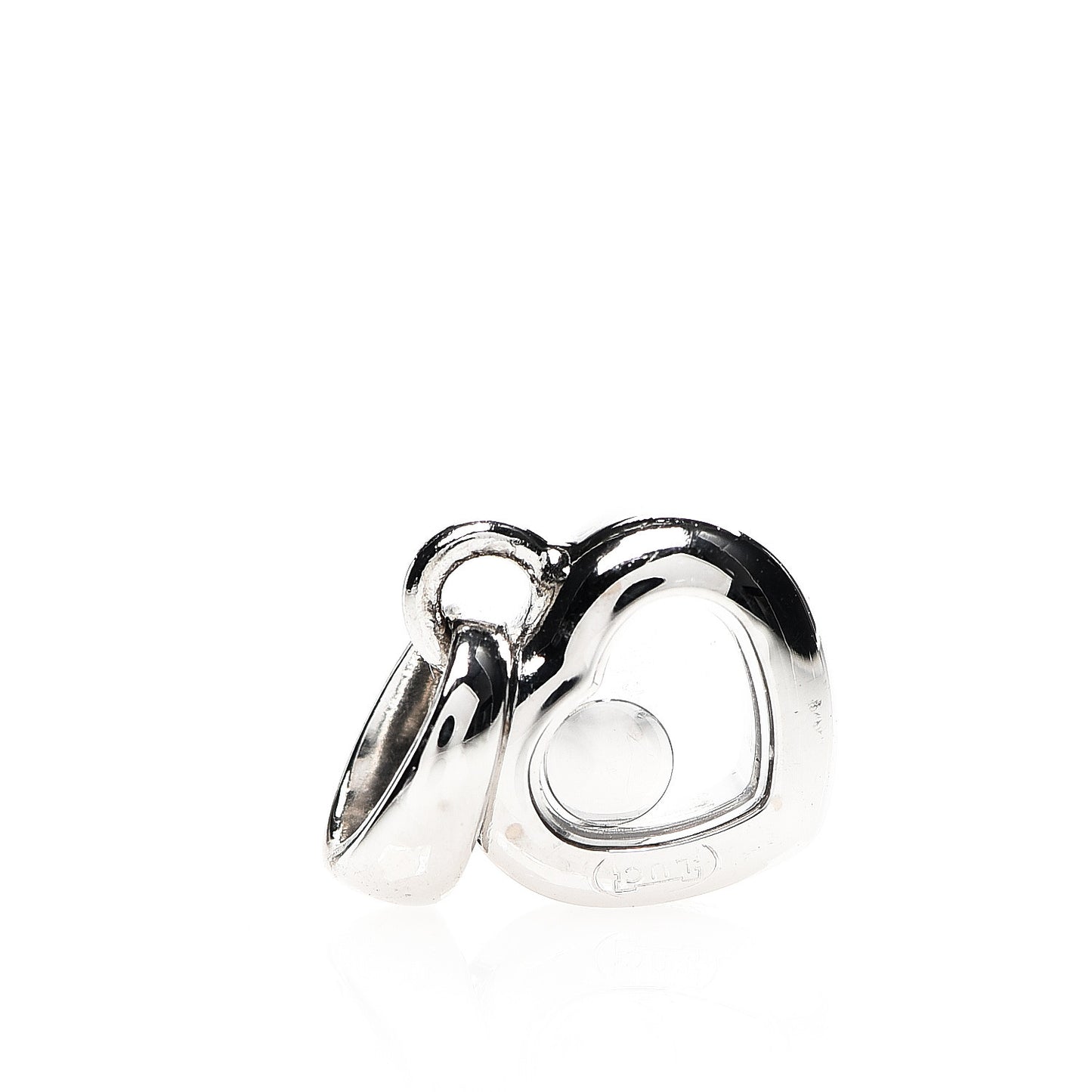 18K White Gold Diamond Happy Diamond Icon Heart Pendant