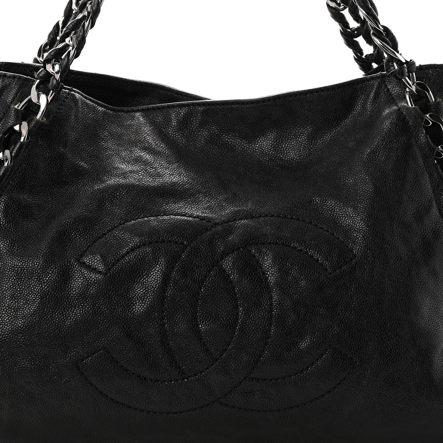 Chanel Glazed Caviar East West Modern Chain Tote Black 8 of 14