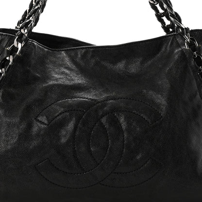 Chanel Glazed Caviar East West Modern Chain Tote Black 8 of 14