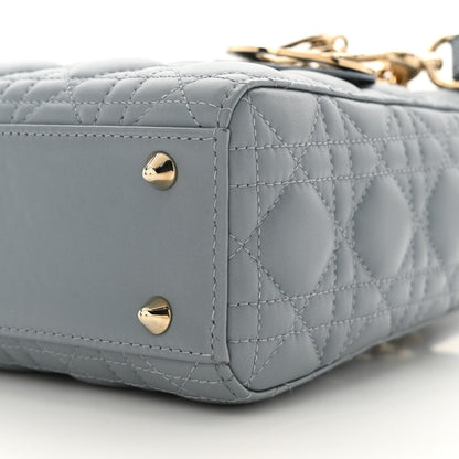 Christian Dior Lambskin Cannage Small My ABCDior Lady Dior Cloud Blue 10 of 11