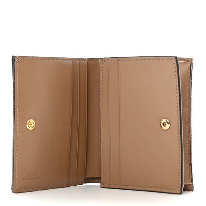 Fendi Fabric Jacquard FF 1974 Small Wallet Tobacco Moro 5 of 9