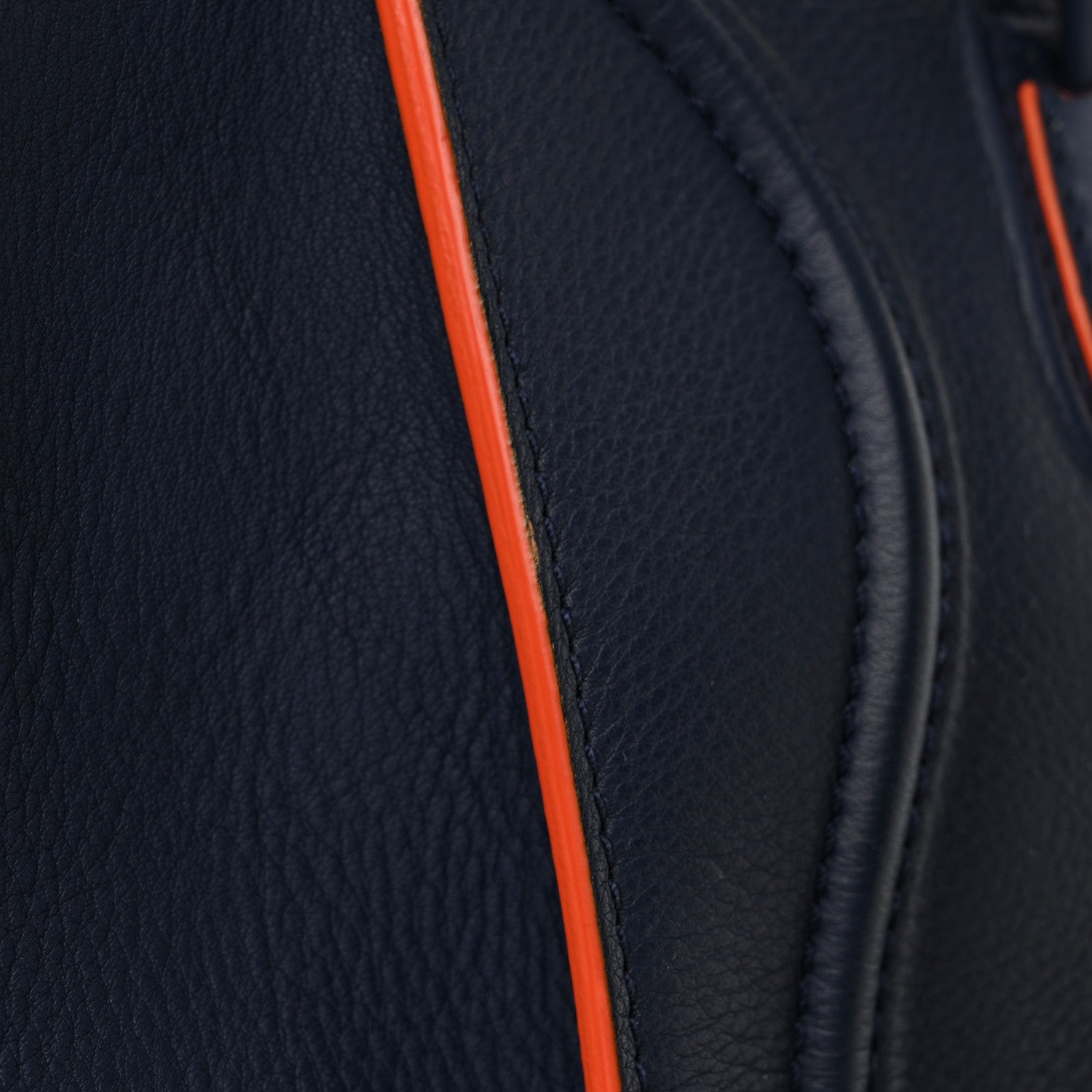 Celine Supple Calfskin Large Phantom Luggage Navy Blue Orange 11 of 13