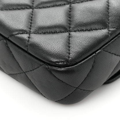 Chanel Lambskin Quilted Flap Phone Holder With Chain Black 15 of 15