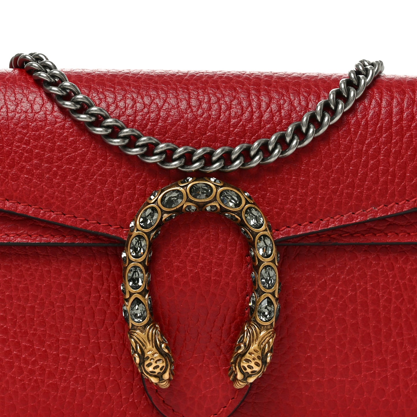 Calfskin Super Mini Dionysus Shoulder Bag Hibiscus Red