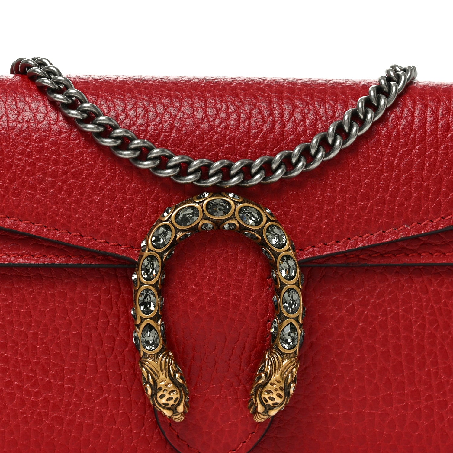 Gucci Calfskin Super Mini Dionysus Shoulder Bag Hibiscus Red 7 of 9