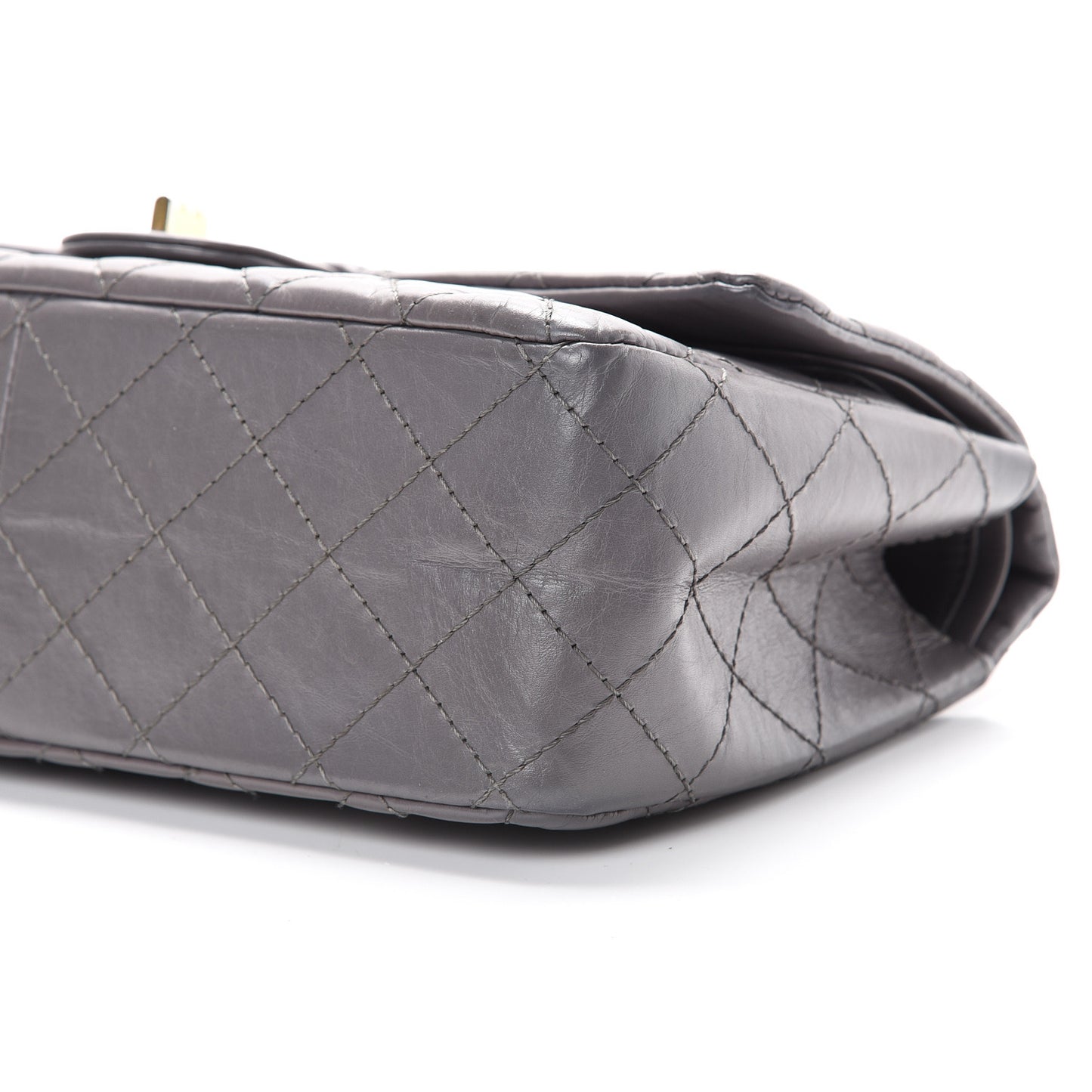 Aged Calfskin Quilted 2.55 Reissue 226 Flap Grey
