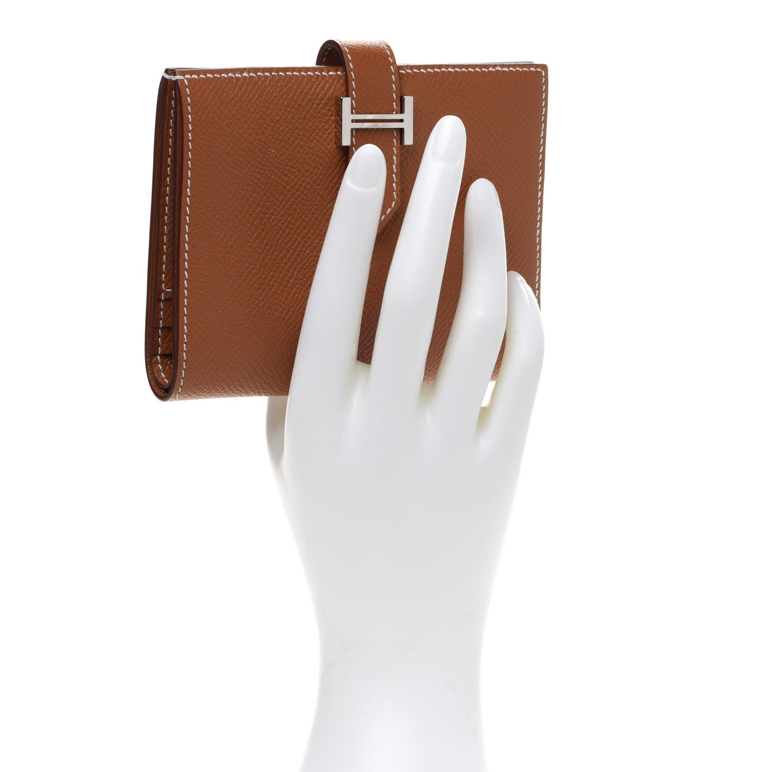 Hermes Epsom Bearn Compact Wallet Gold 2 of 9