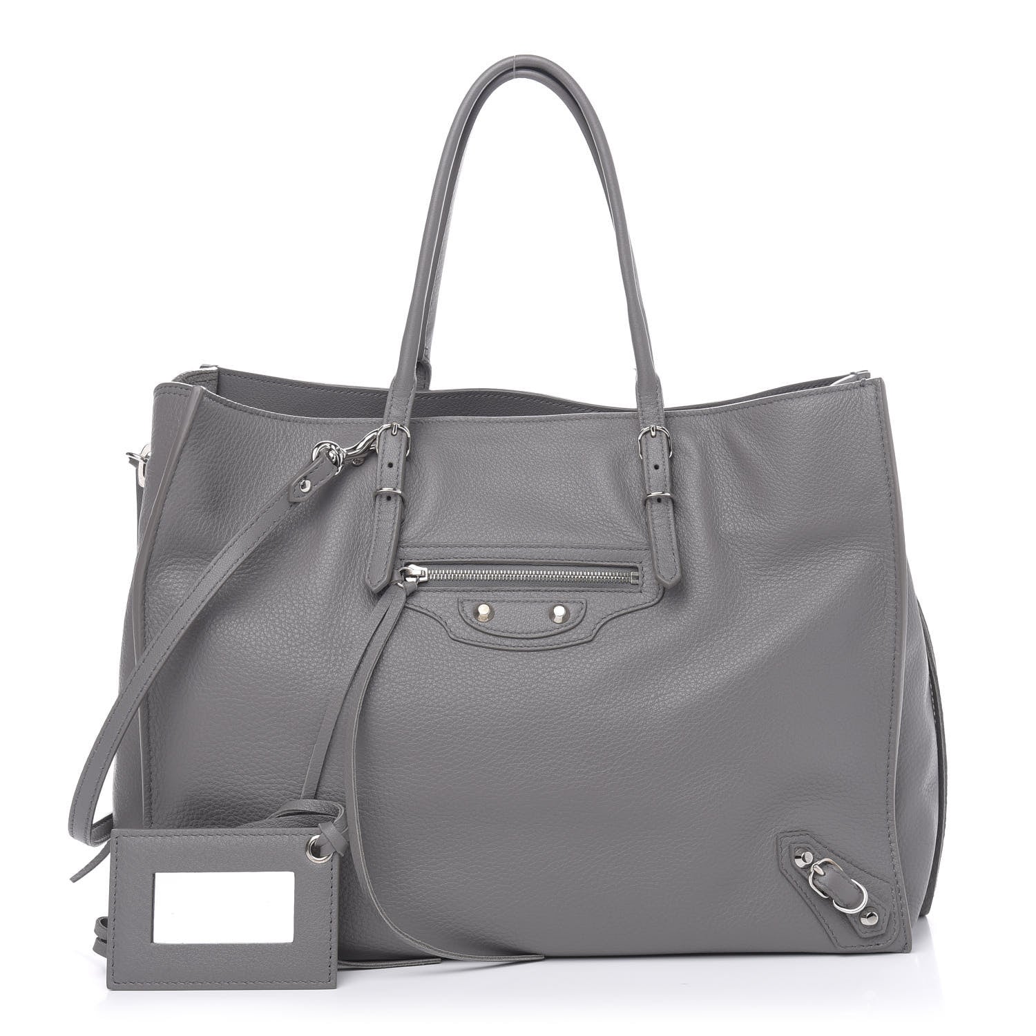 Balenciaga Veau Papier B4 Zip Around Tote Gris Acier 1 of 11