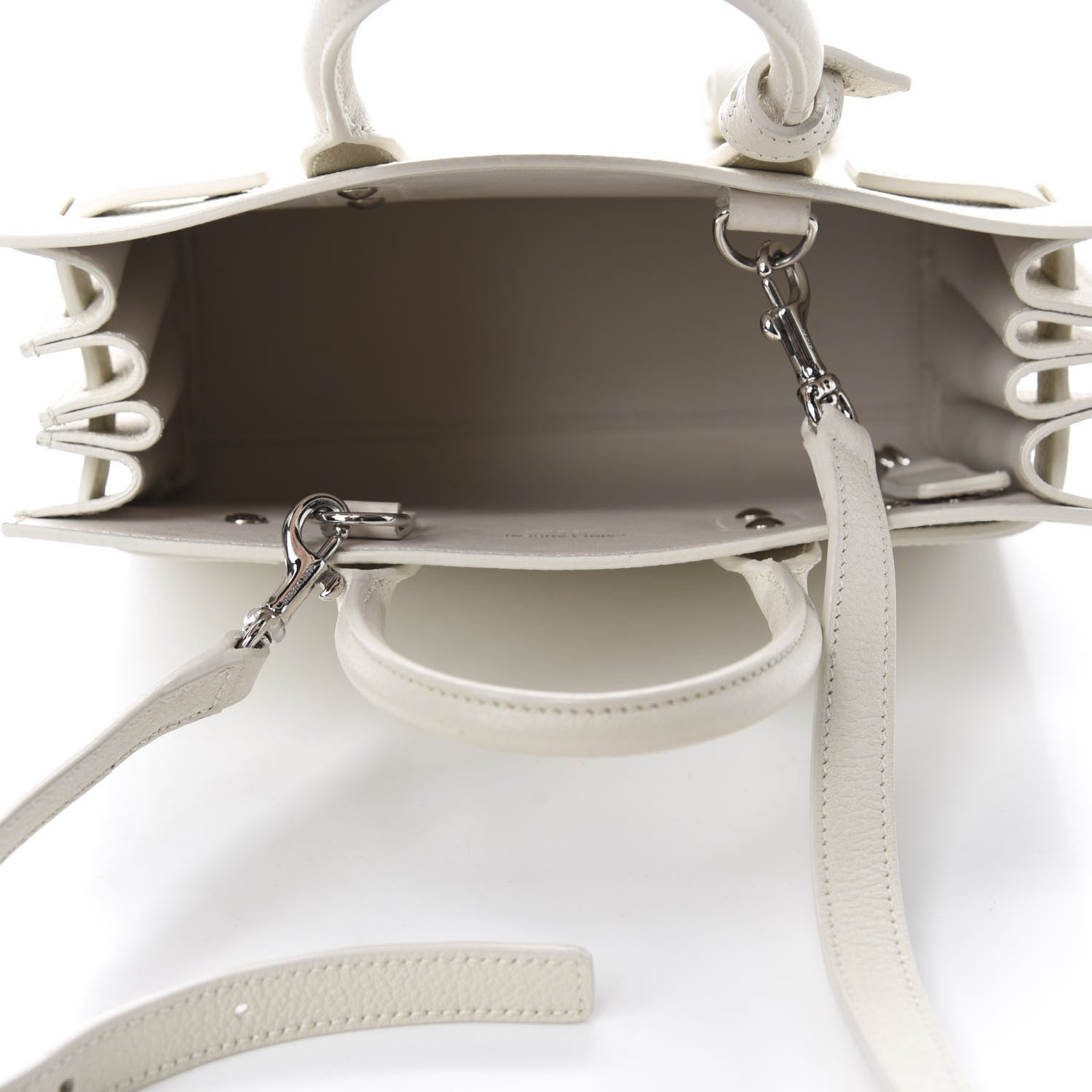 Saint Laurent Grained Calfskin Nano Sac de Jour Dove White 5 of 11