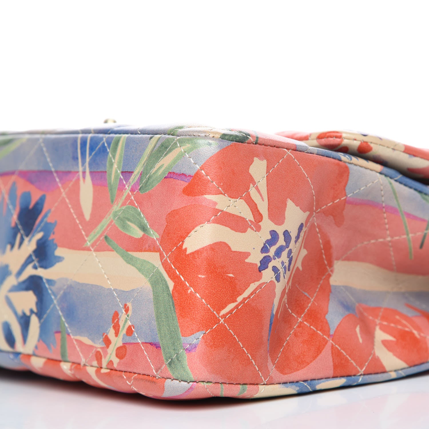 Chanel Lambskin Quilted Floral Jumbo Single Flap Multicolor 6 of 10