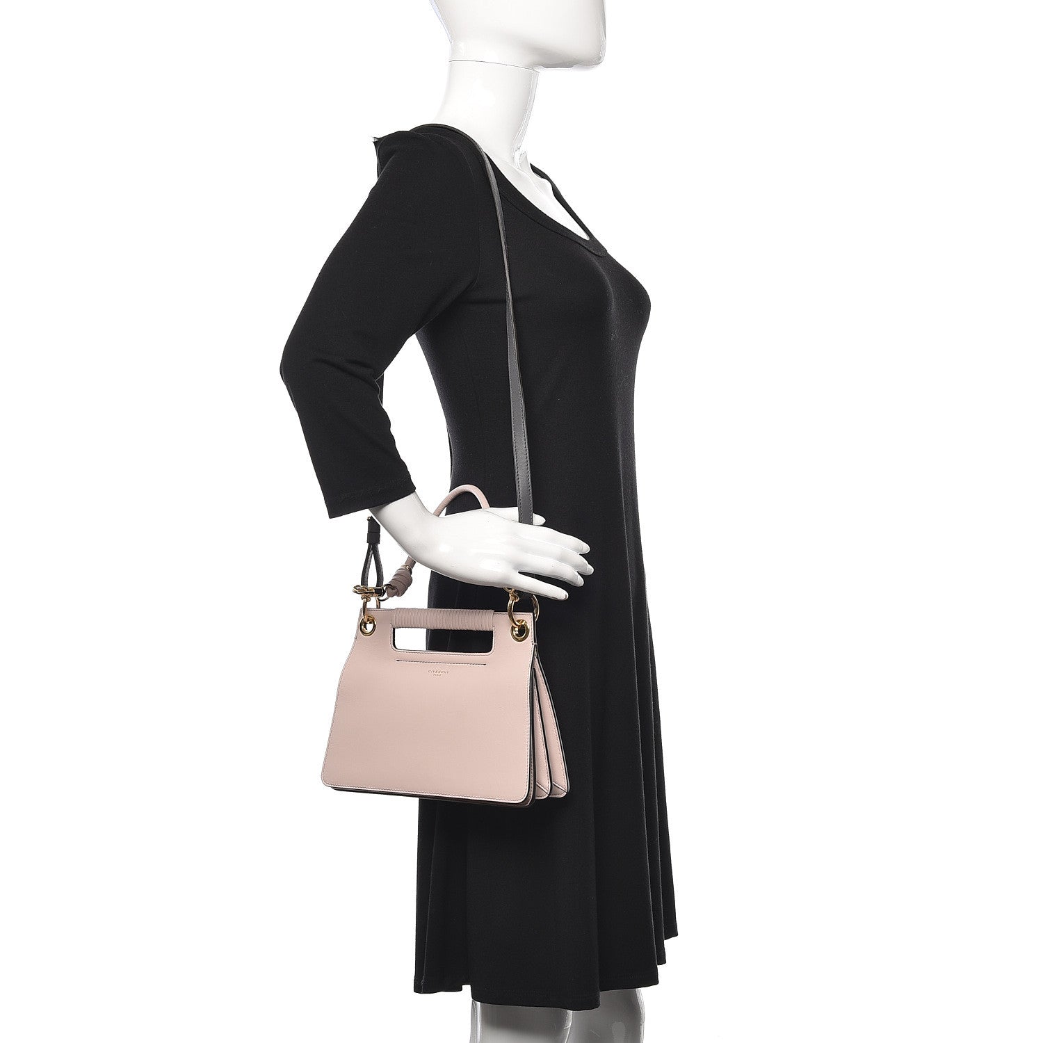Givenchy Calfskin Small Whip Top Handle Crossbody Pale Pink 2 of 10