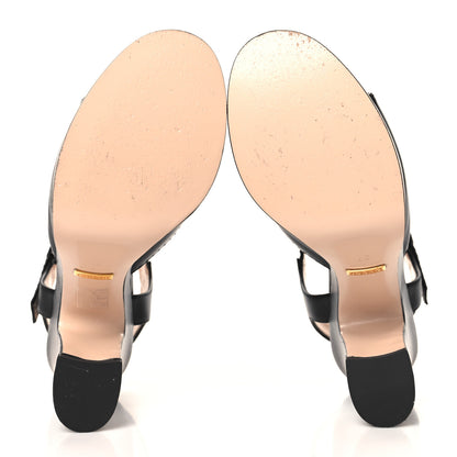 Gucci Nappa Charlotte Horsebit 40/135mm Platform Sandals 37 Black 6 of 9