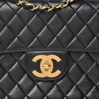 Chanel Lambskin Quilted Jumbo Single Flap Black 16 of 16