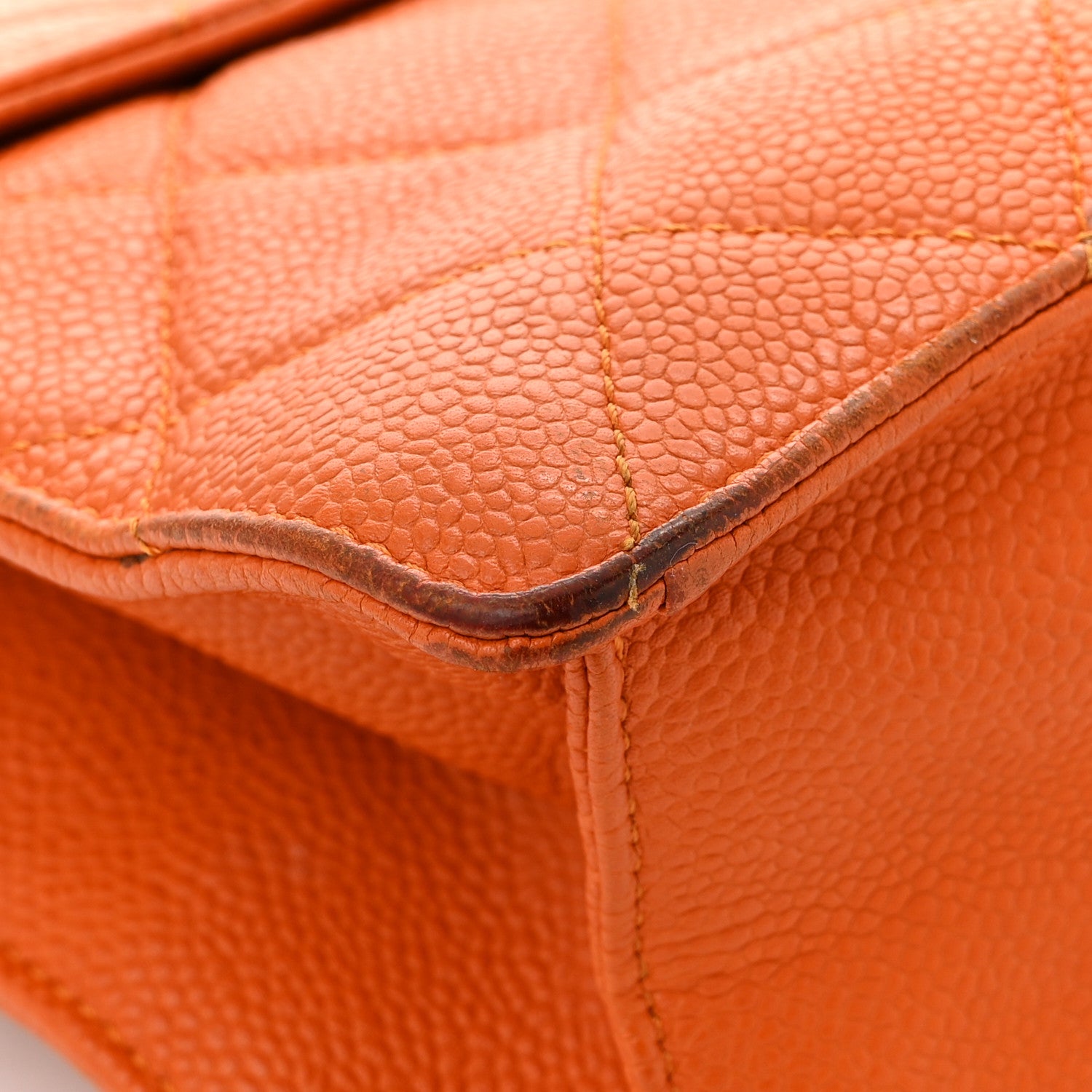 Chanel Caviar Quilted Large Retro Class Flap Orange 12 of 14