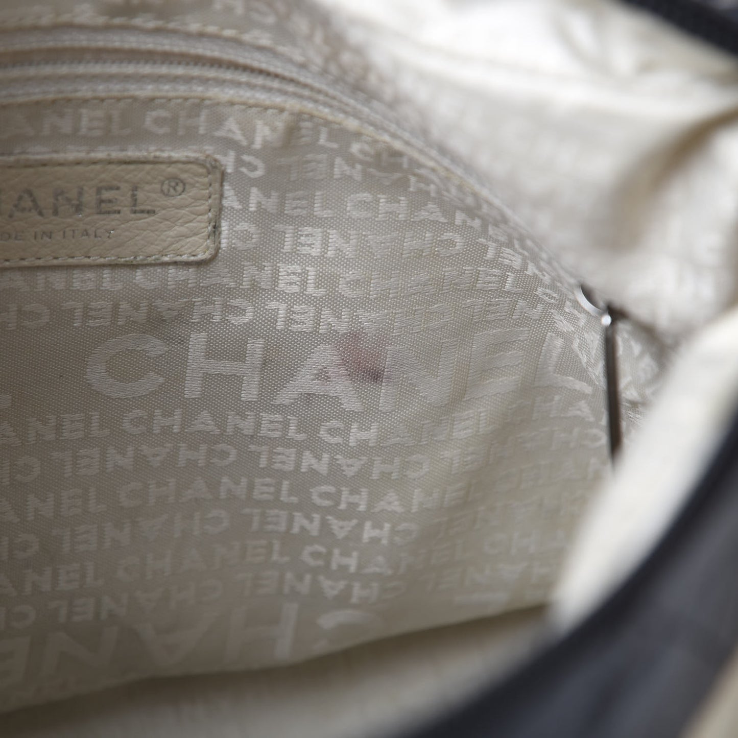 Canvas Sport Drawstring Hobo Navy Off White