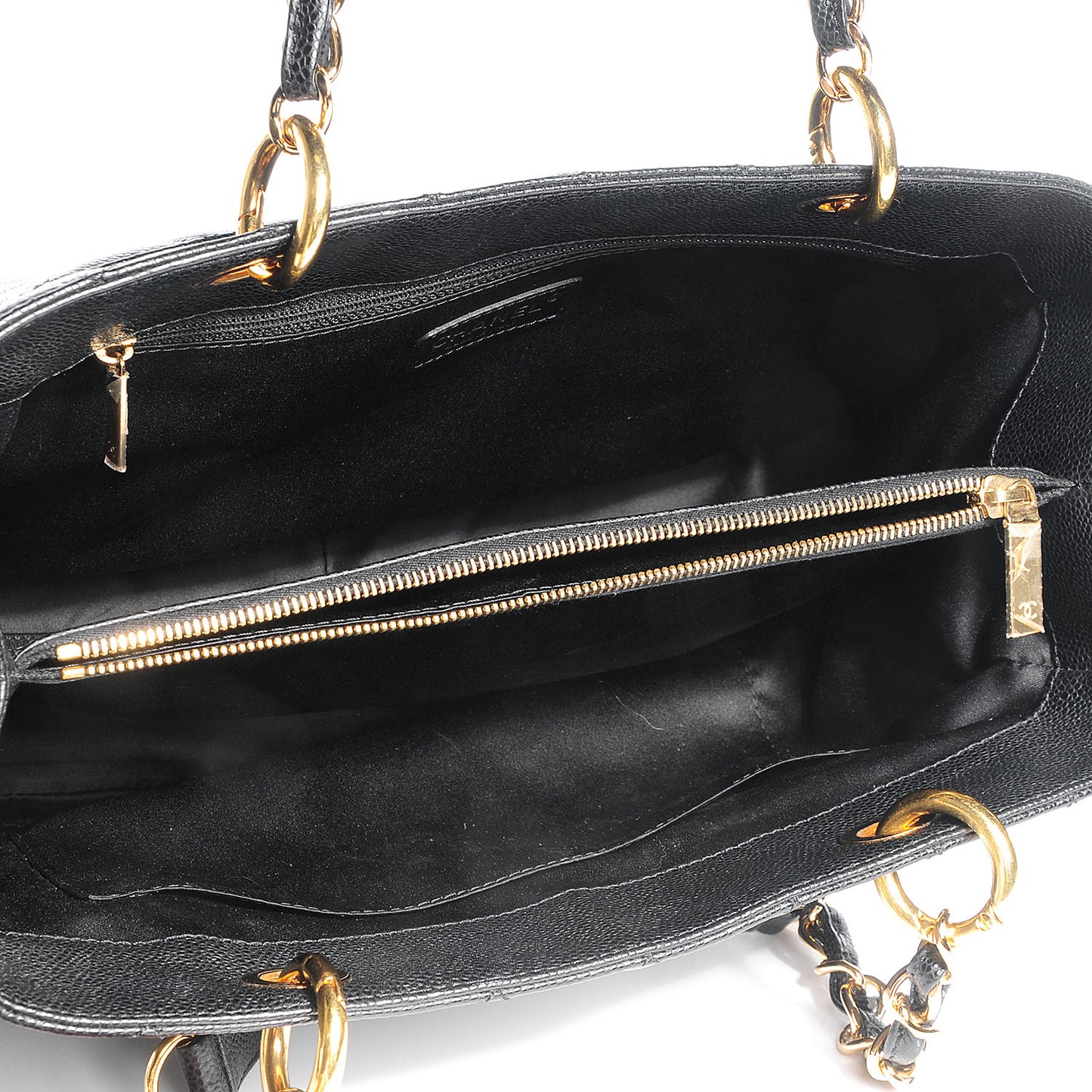 Caviar Quilted Grand Shopping Tote GST Black