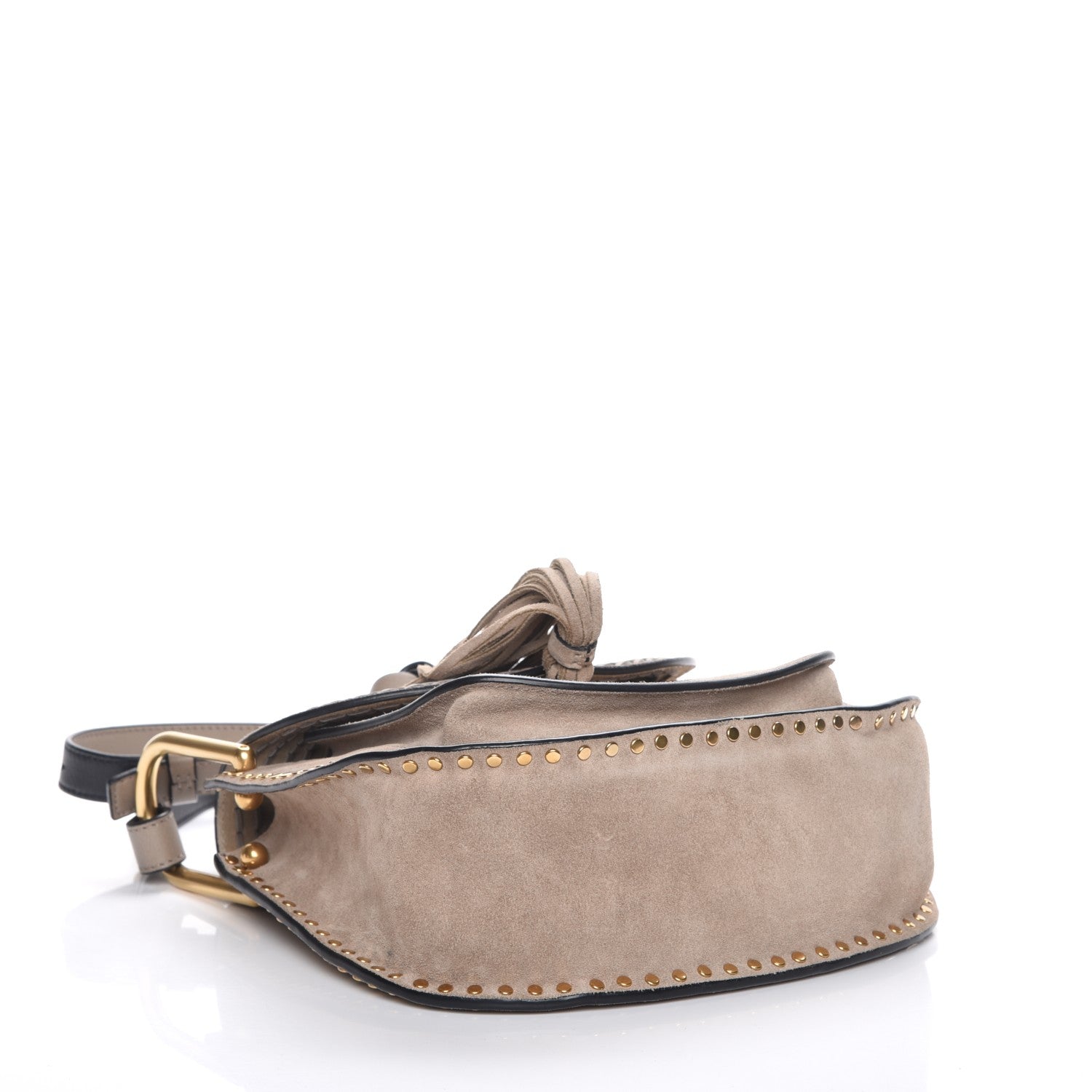 Chloe Suede Braided Small Hudson Shoulder Bag Motty Grey 4 of 7