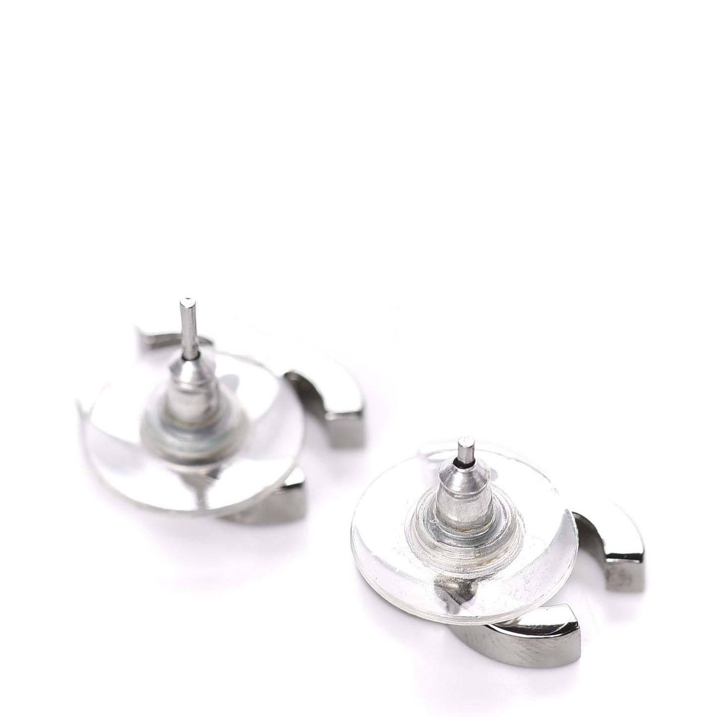 Ruthenium Crystal CC Earrings Silver Black