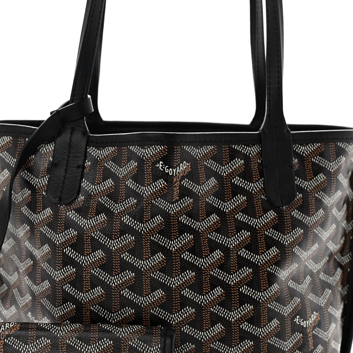 Goyardine Reversible Mini Anjou Black