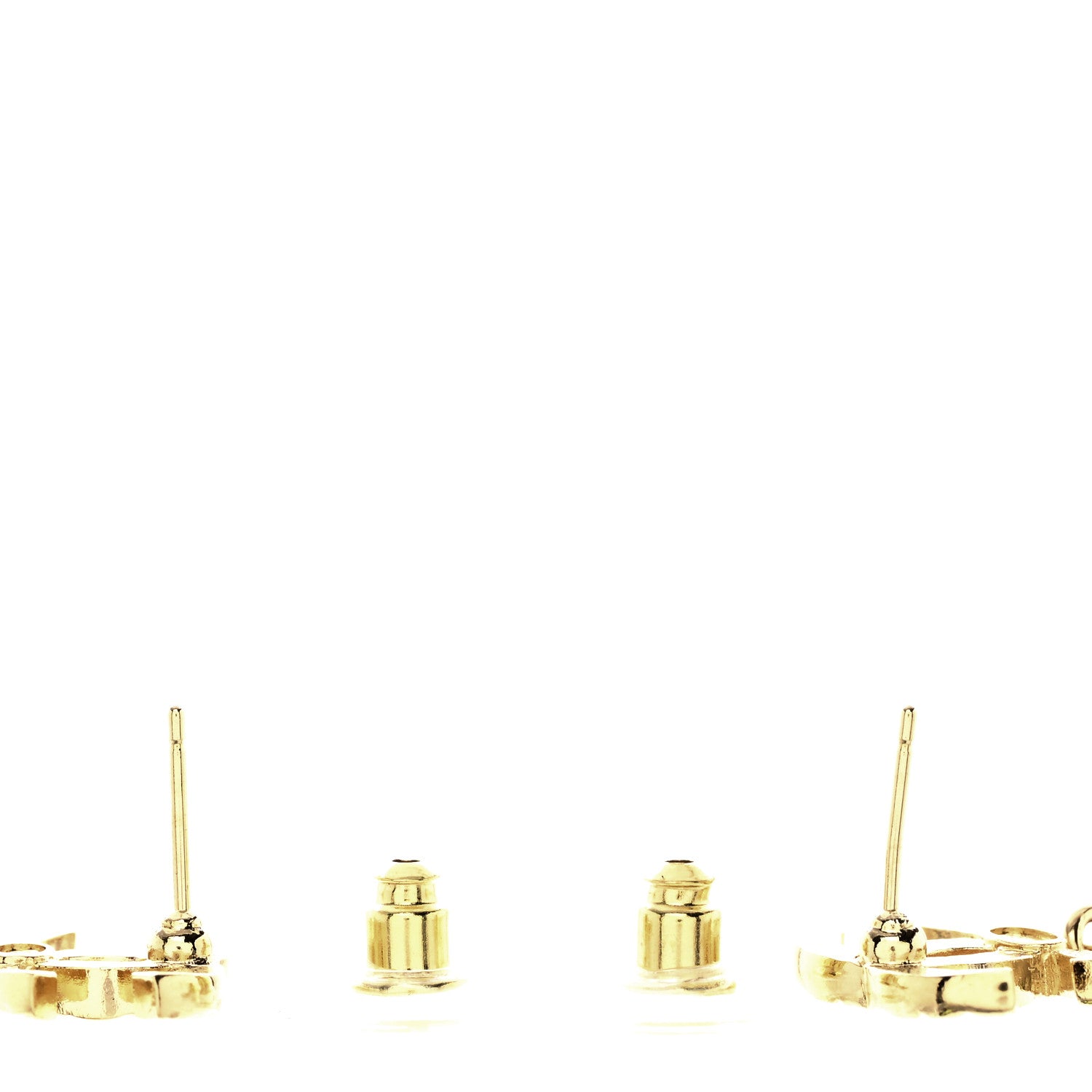 Chanel Crystal Pearl Quilted CC Chain Drop Earrings Gold 4 of 5