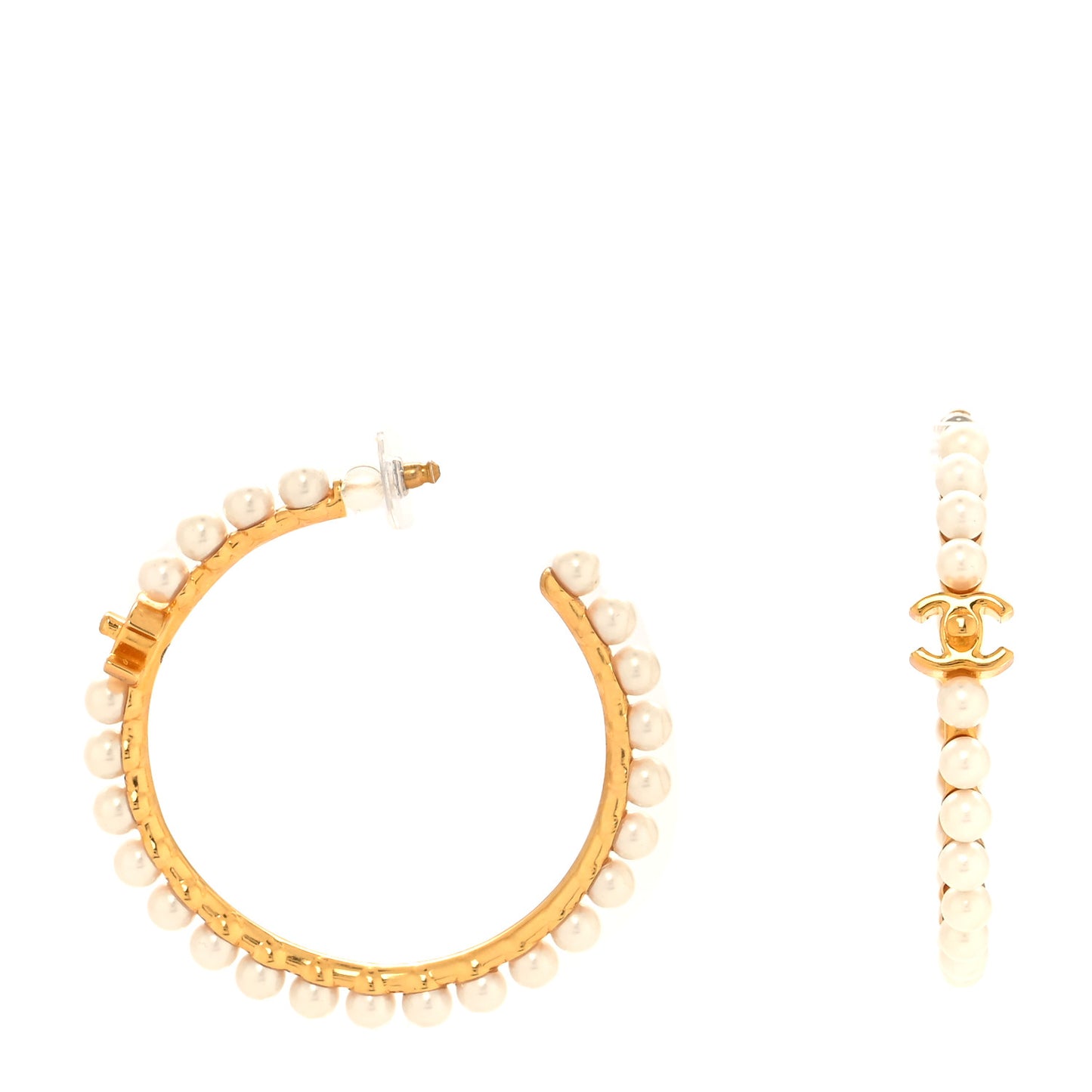 Pearl CC More Is More Hoop Earrings Gold