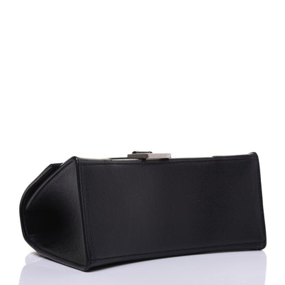 Balenciaga Grained Calfskin Small Hourglass Top Handle Bag Black 4 of 17