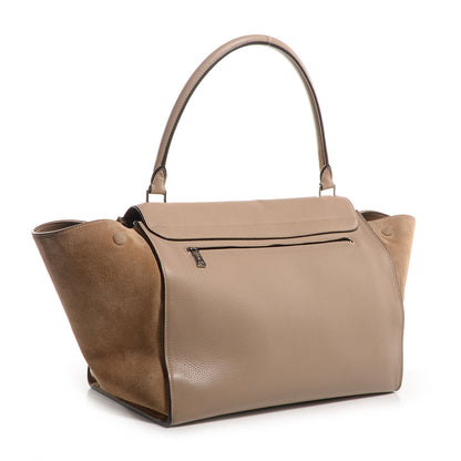 Celine Calfskin and Suede Large Trapeze Dune 3 of 9