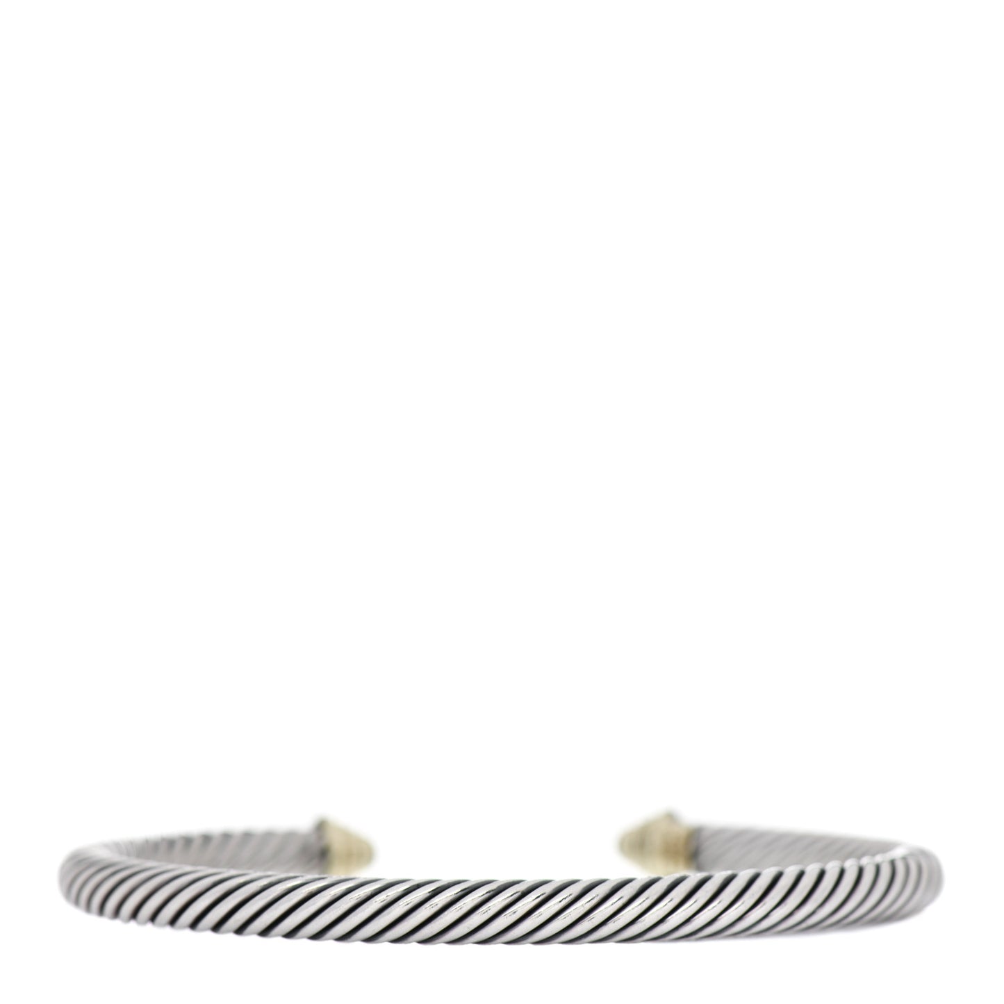 Sterling Silver 14K Yellow Gold 5mm Cable Classics Bracelet