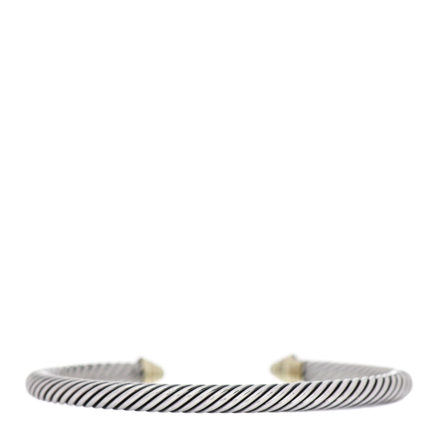 David Yurman Sterling Silver 14K Yellow Gold 5mm Cable Classics Bracelet 2 of 3