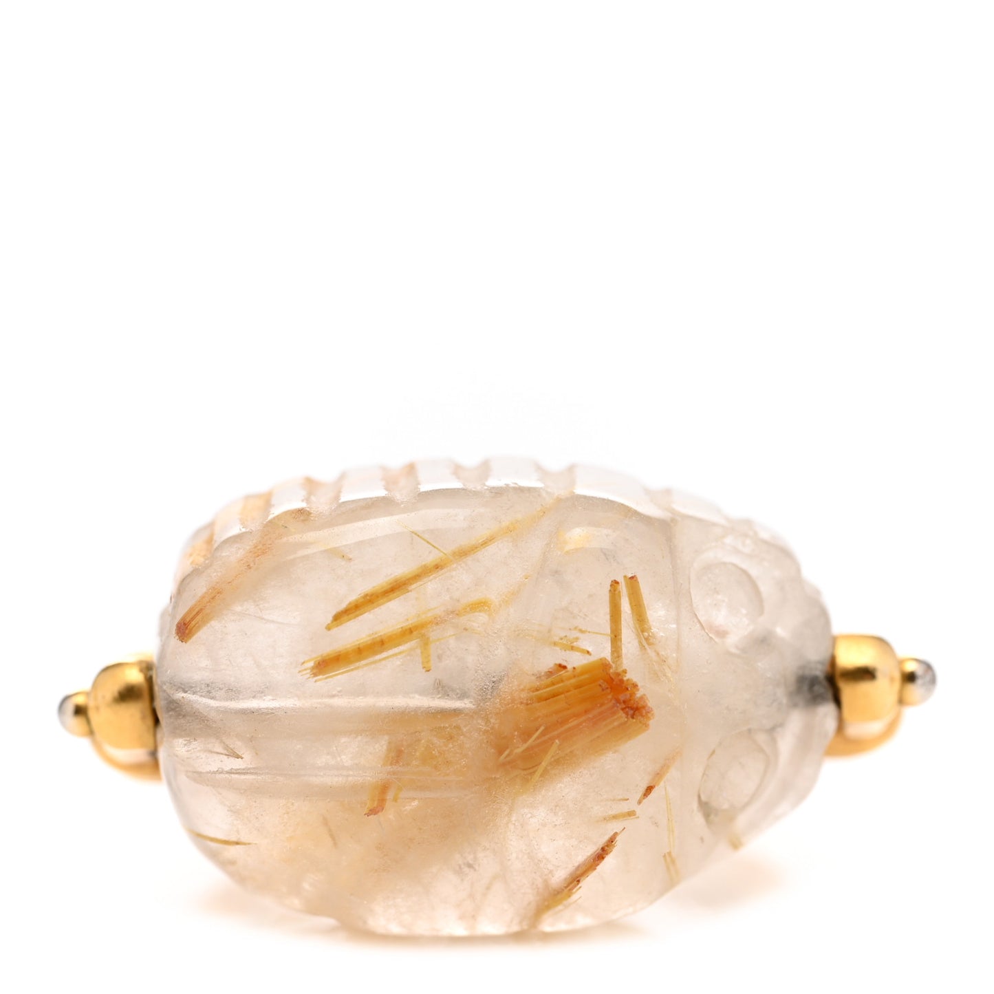 Metal Quartz Stone Ring 52 6 Gold