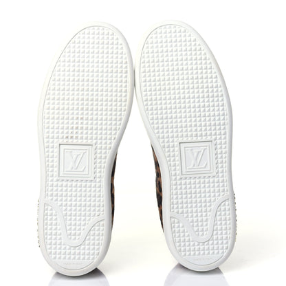 Louis Vuitton Calfskin Pony Hair Leopard Monogram Frontrow Sneakers 35 7 of 11