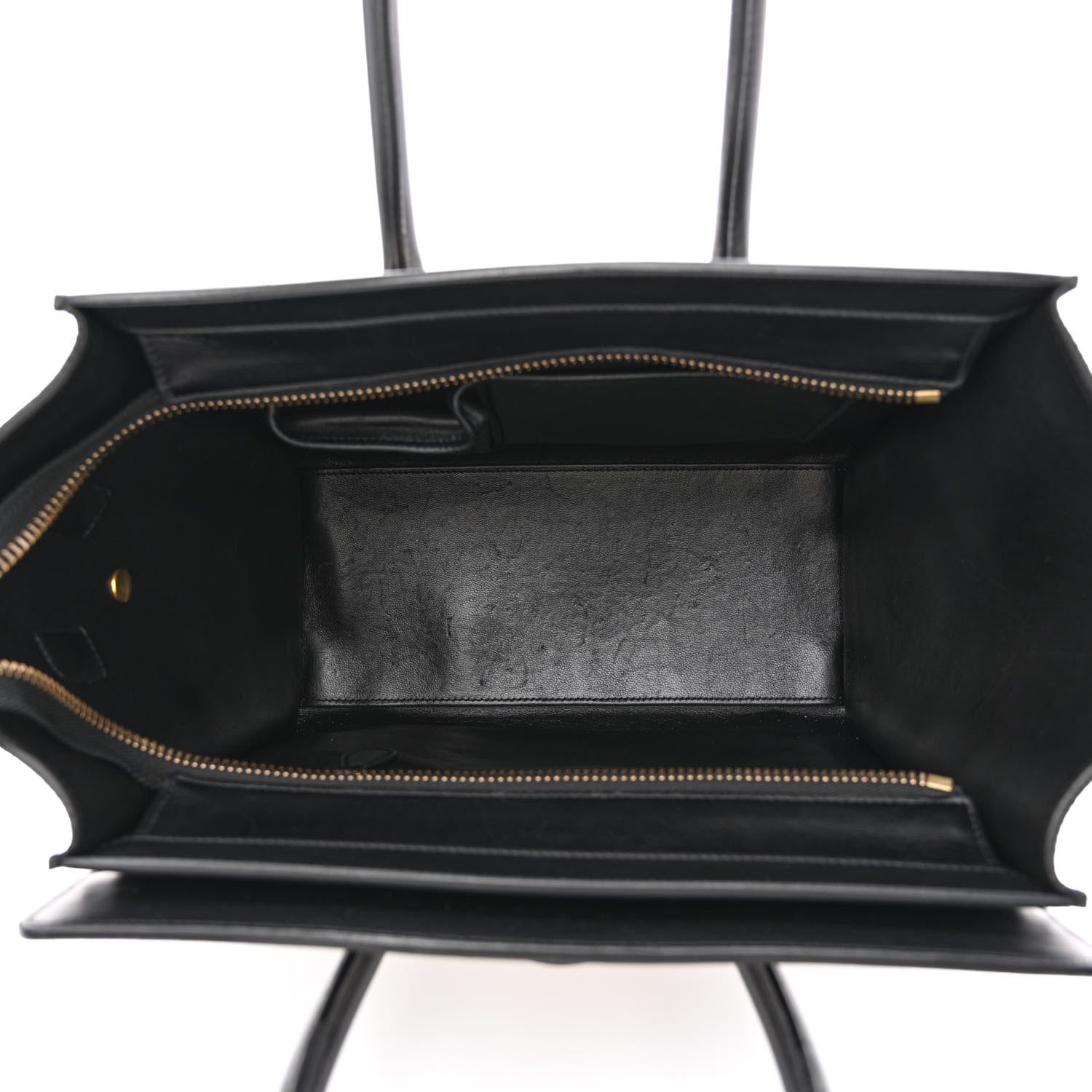 Celine Bullhide Calfskin Micro Bi-Color Luggage Black White 5 of 10