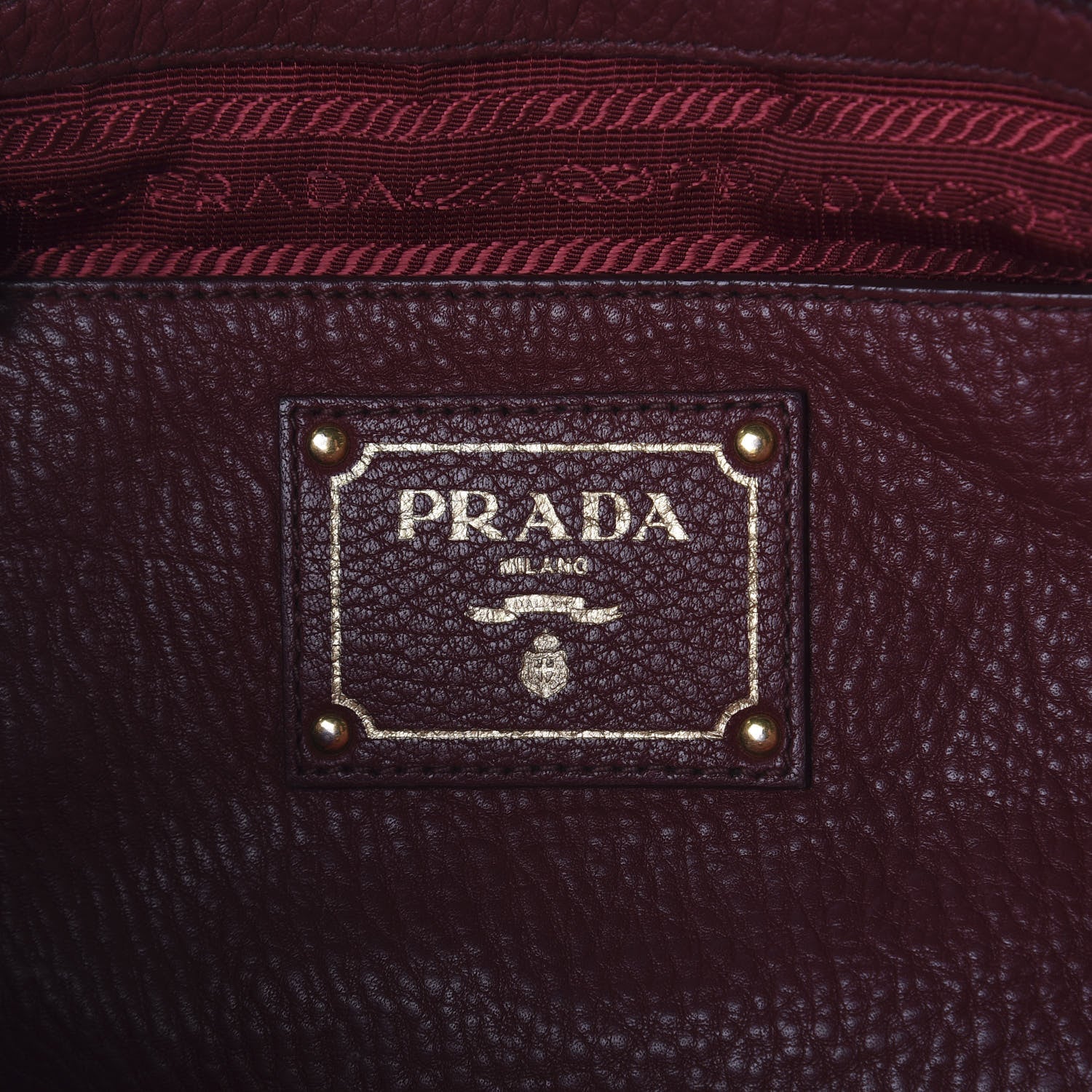 Prada Vitello Daino Side Pocket Tote Rubino 7 of 15