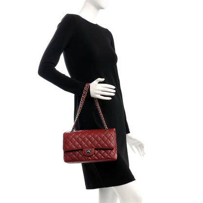 Chanel Caviar Quilted Medium Double Flap Red 2 of 8