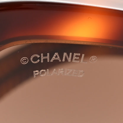Chanel Acetate Polarized Rectangle Sunglasses 5493-A Tortoise 7 of 10