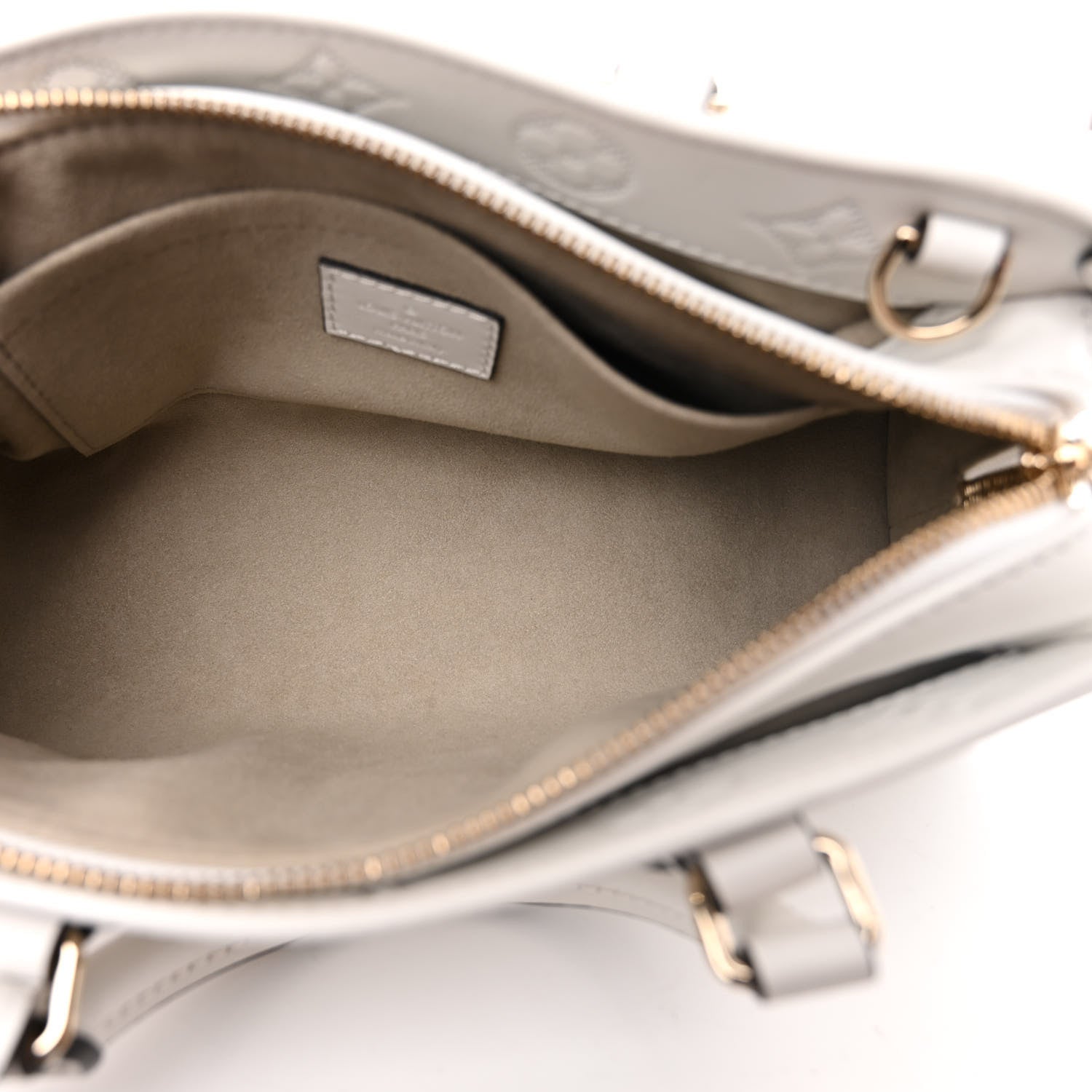 Louis Vuitton Calfskin Embossed Monogram OnTheGo East West White 7 of 11