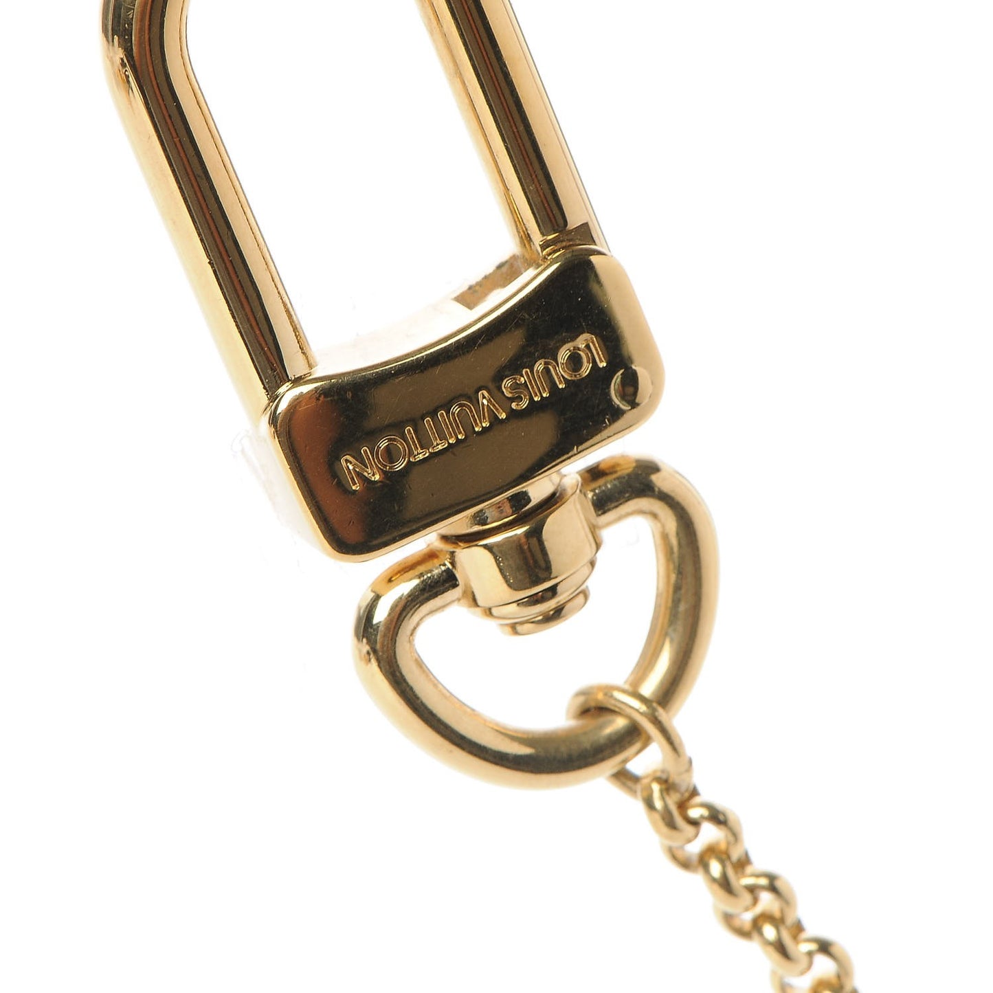 Metal Pochette Extender Key Ring Chain Gold