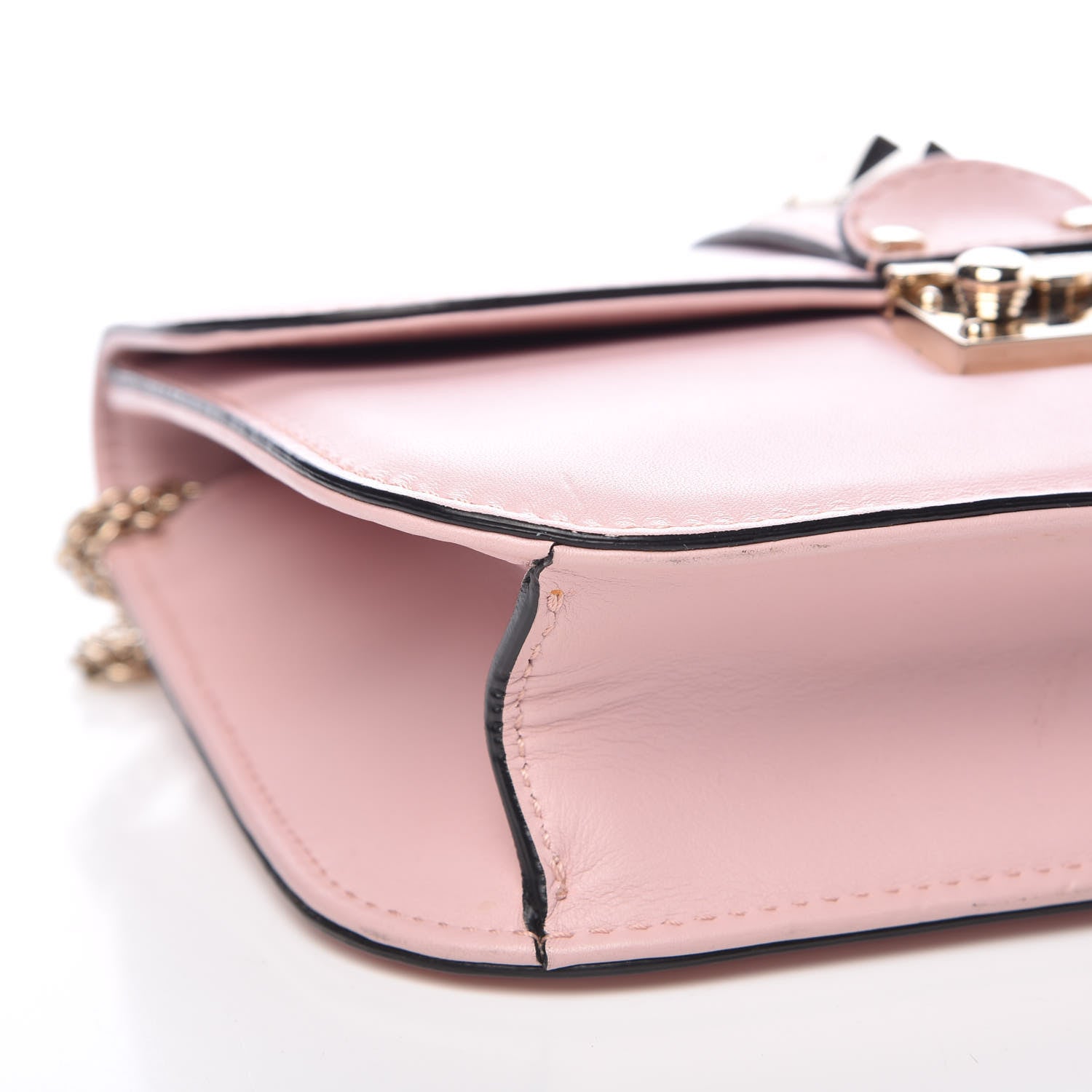 Valentino Garavani Vitello Small Glam Lock Rockstud Flap Water Rose 8 of 9