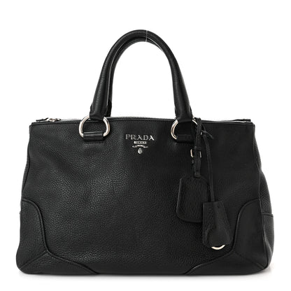 Prada Vitello Daino Tote Black 1 of 9